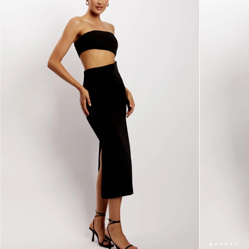 Meshki Diana Cut Out Midi Dress - Black